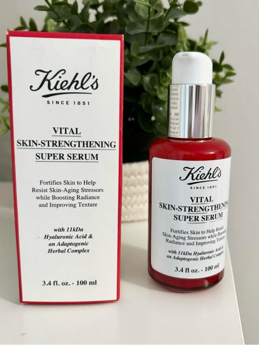 NEW Kiehl’s Vital Skin Strengthening Super Serum JUMBO 3.4 oz Size
